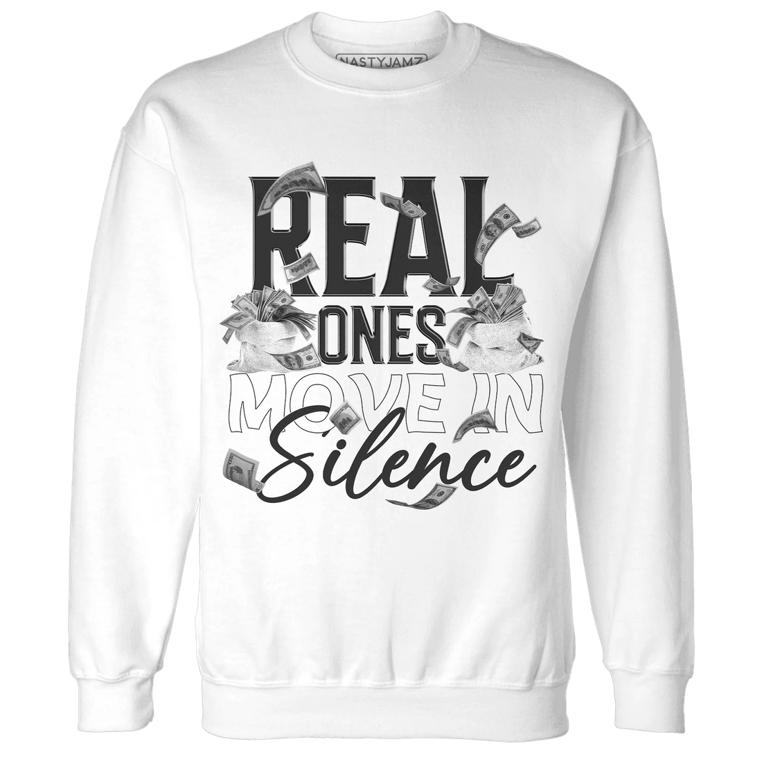 White-Thunder-4s-Sweatshirt-Match-Move-In-Silence-Money