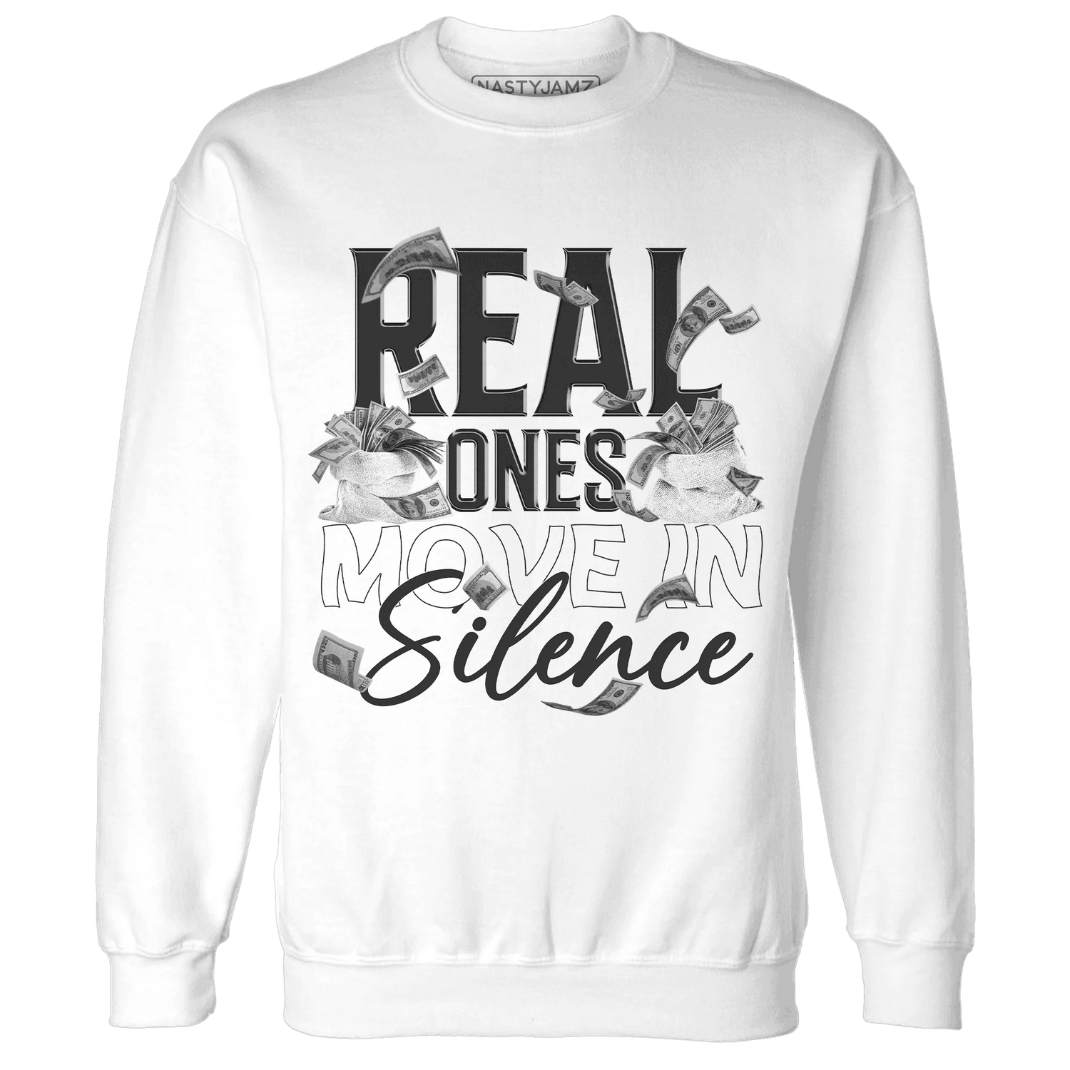 White-Thunder-4s-Sweatshirt-Match-Move-In-Silence-Money