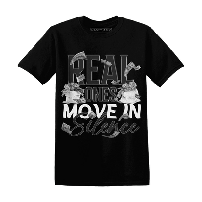 White-Thunder-4s-T-Shirt-Match-Move-In-Silence-Money