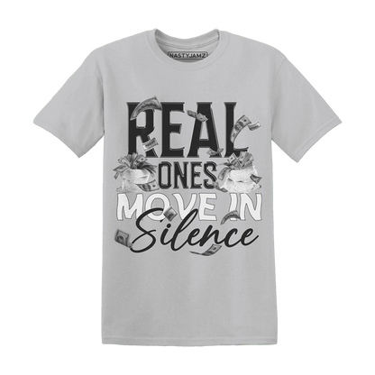 White-Thunder-4s-T-Shirt-Match-Move-In-Silence-Money