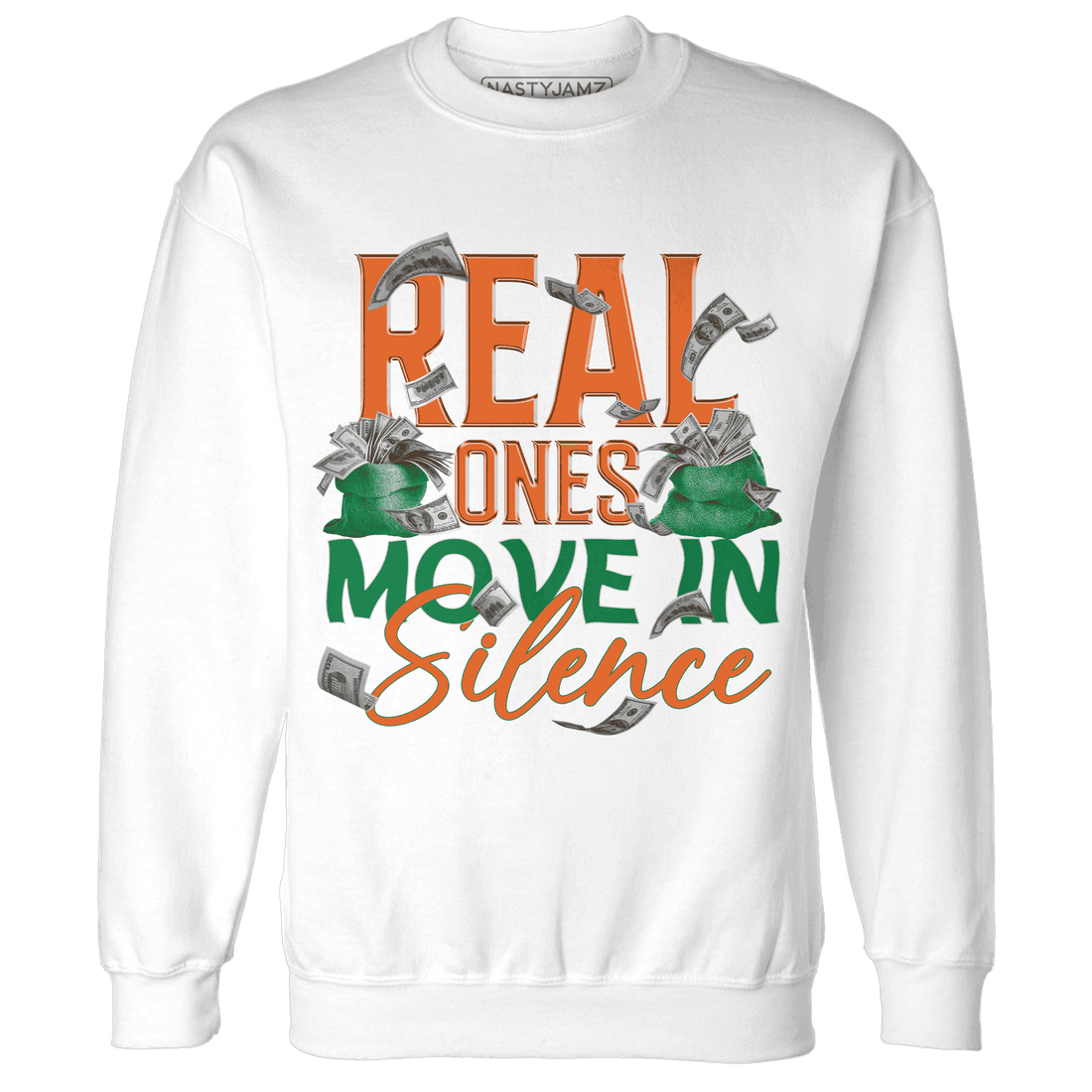 MAM Hurricanes 5s Sweatshirt Match Move In Silence Money - NastyJamz