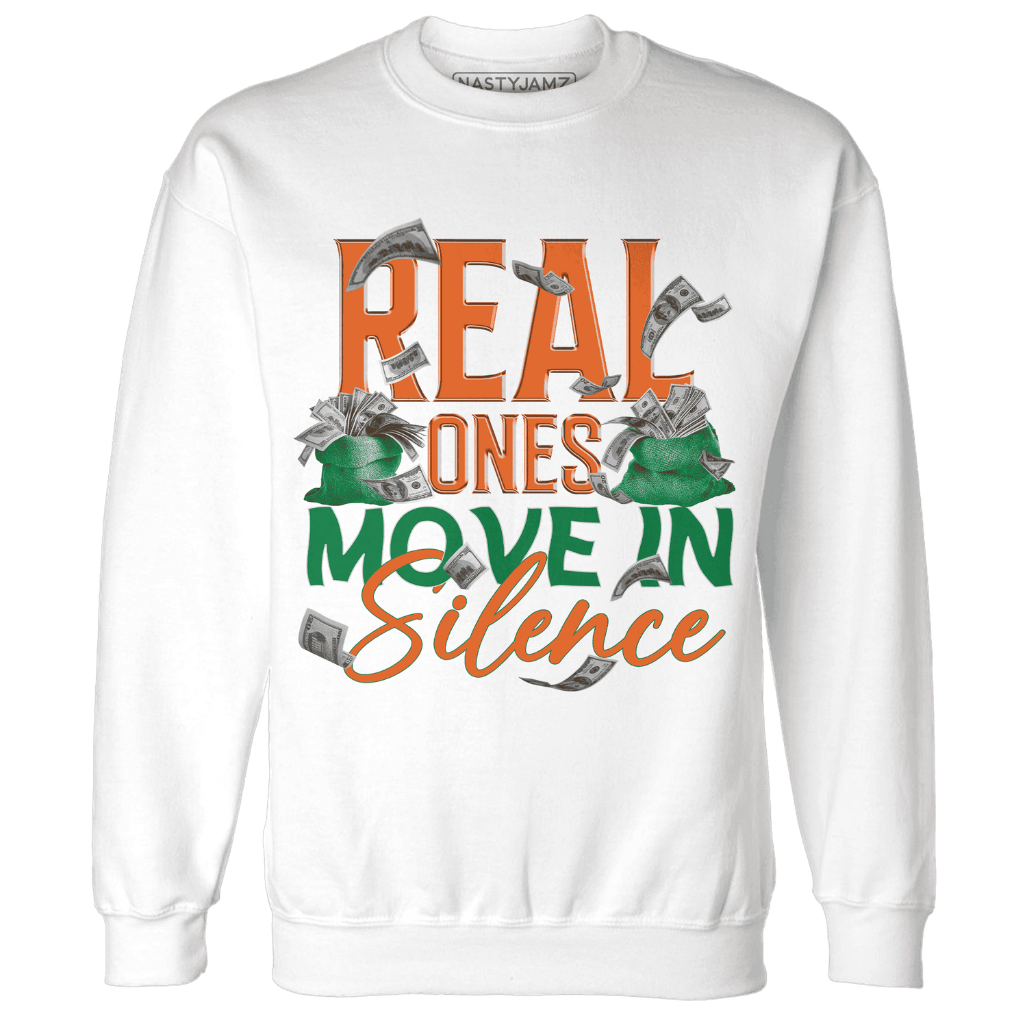 MAM Hurricanes 5s Sweatshirt Match Move In Silence Money - NastyJamz