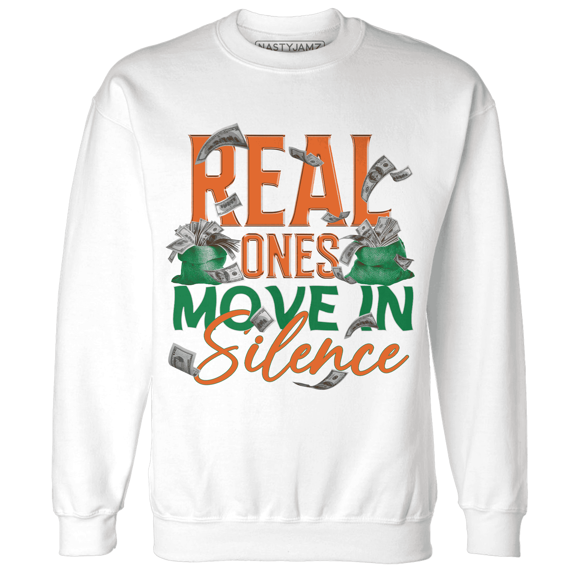 MAM Hurricanes 5s Sweatshirt Match Move In Silence Money - NastyJamz