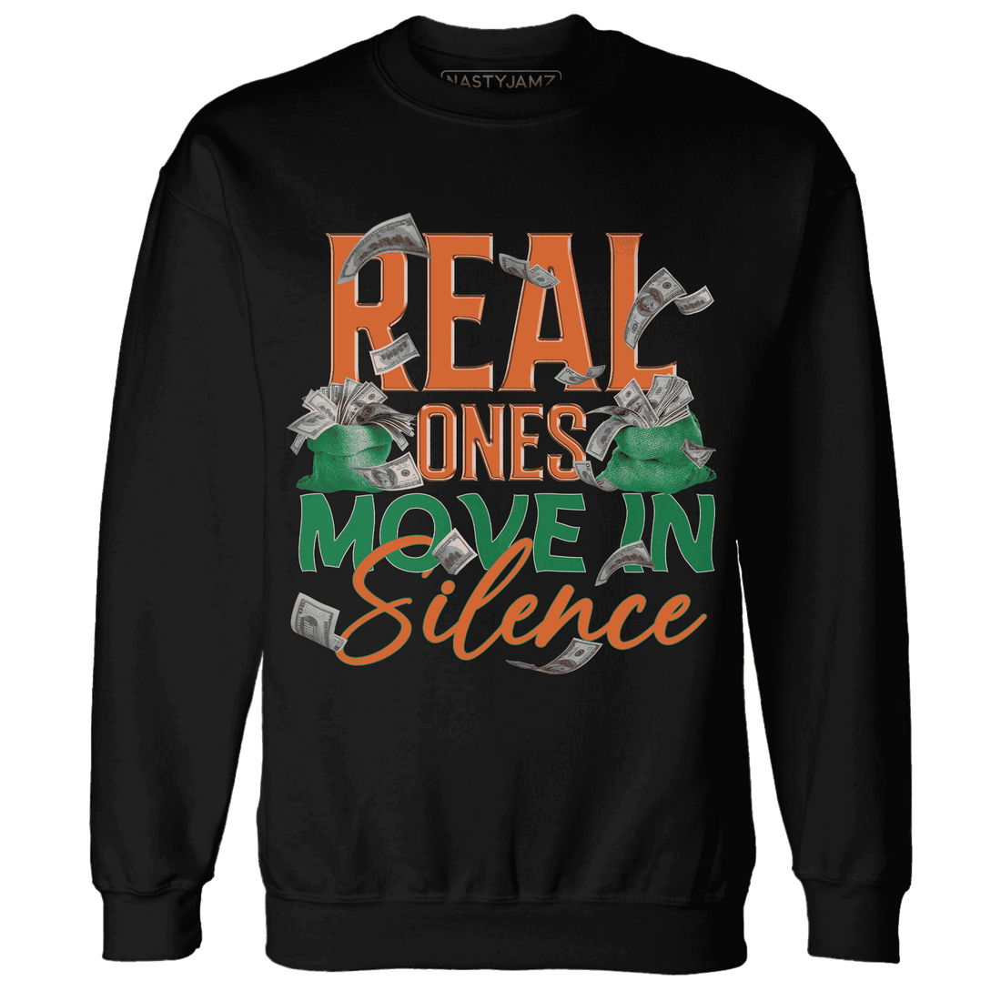 MAM Hurricanes 5s Sweatshirt Match Move In Silence Money - NastyJamz