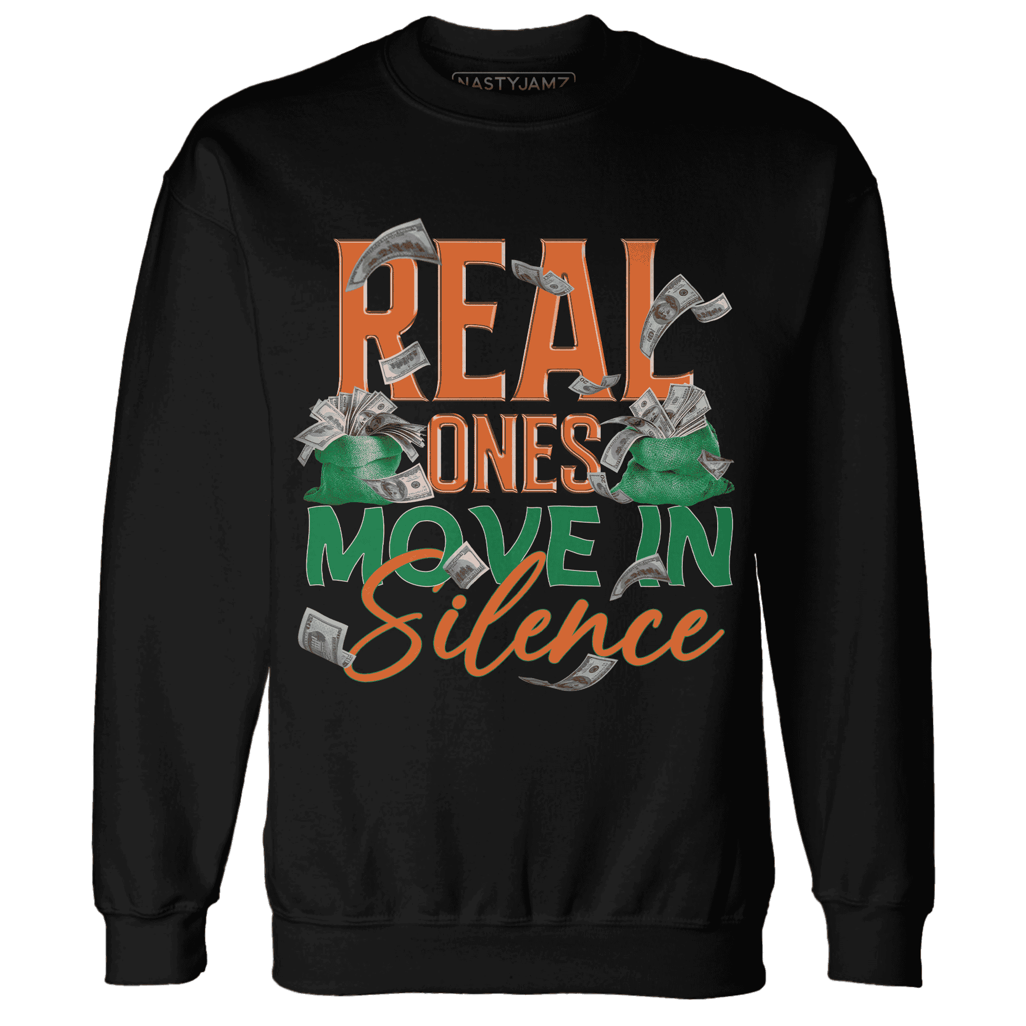 MAM Hurricanes 5s Sweatshirt Match Move In Silence Money - NastyJamz