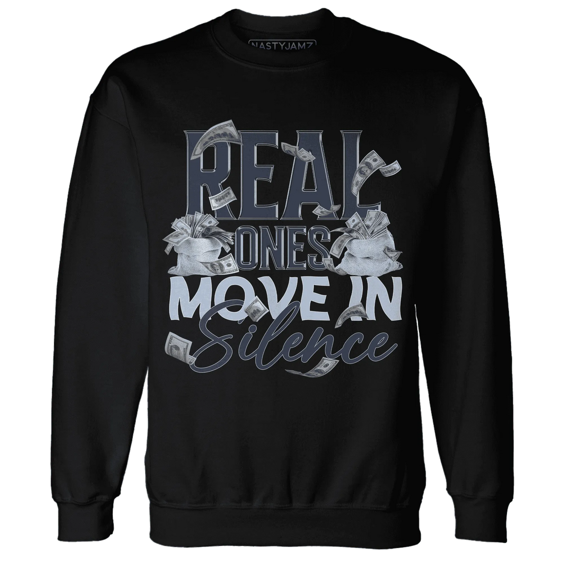 White-Navy-6s-Sweatshirt-Match-Move-In-Silence-Money