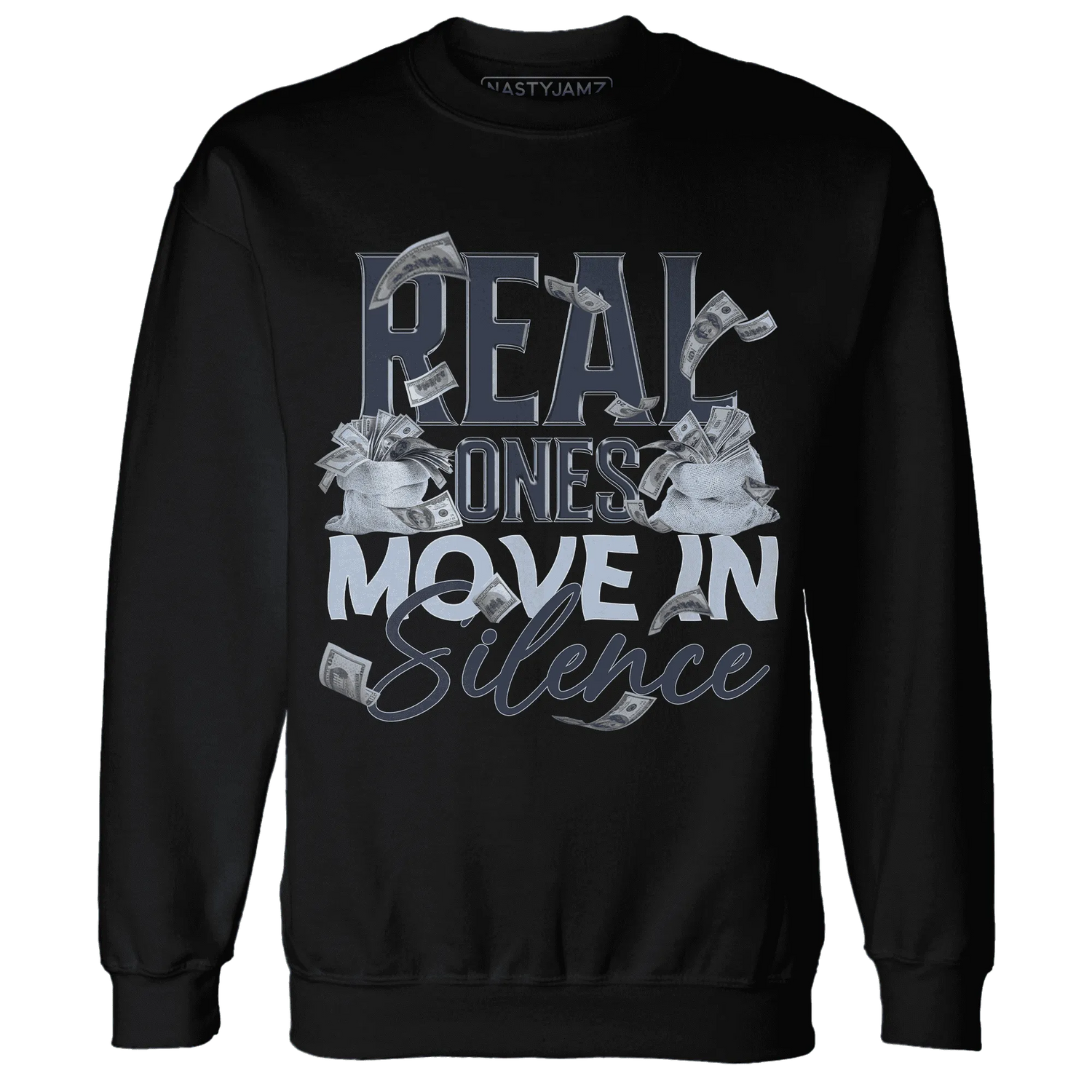 White-Navy-6s-Sweatshirt-Match-Move-In-Silence-Money