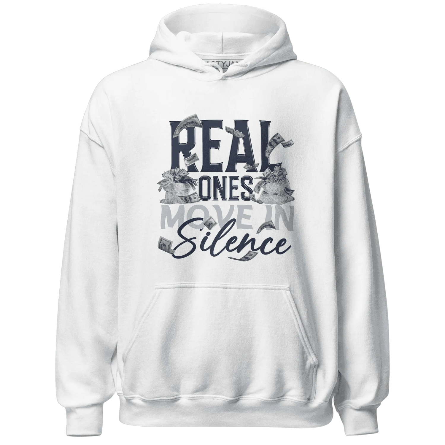 White-Navy-6s-Hoodie-Match-Move-In-Silence-Money