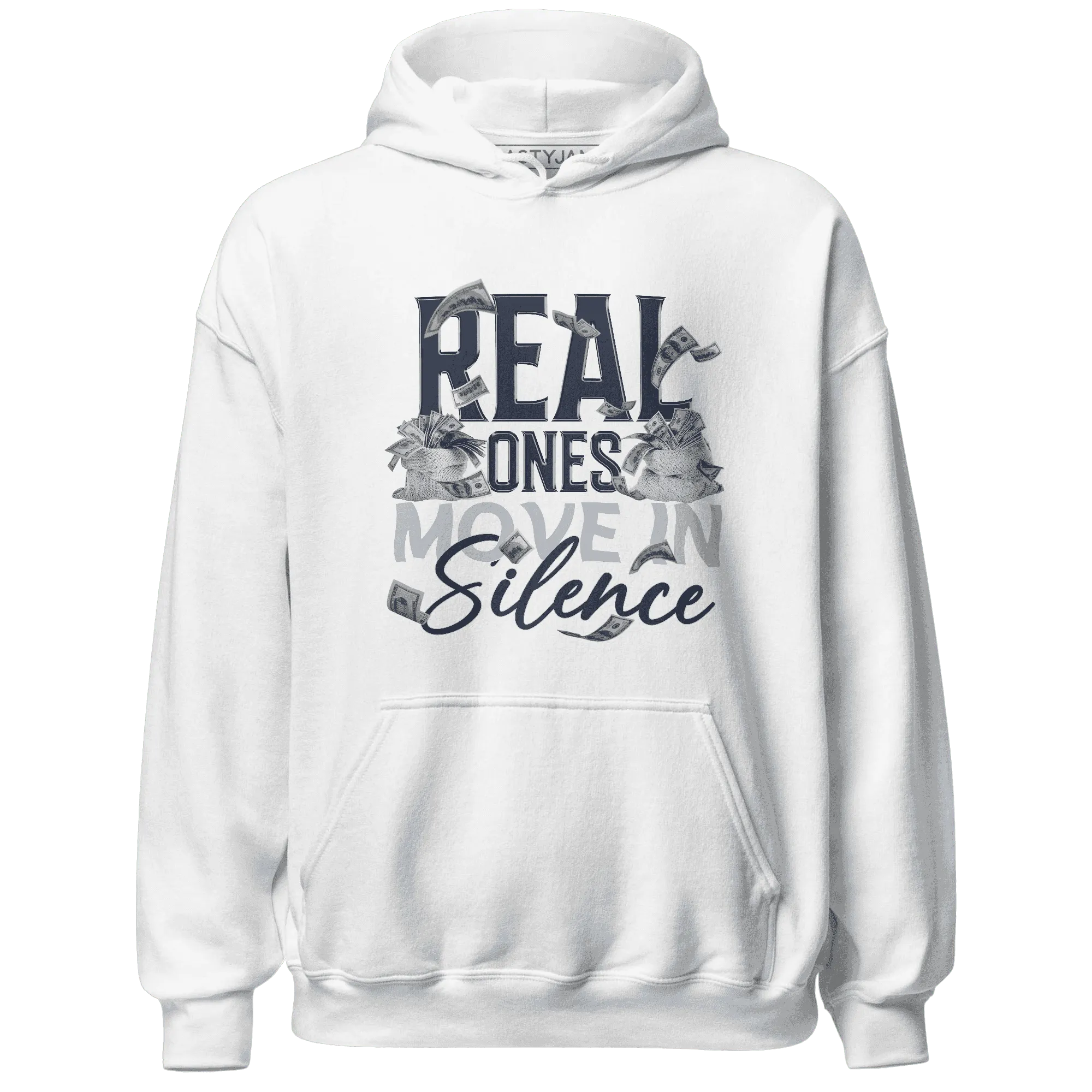 White-Navy-6s-Hoodie-Match-Move-In-Silence-Money