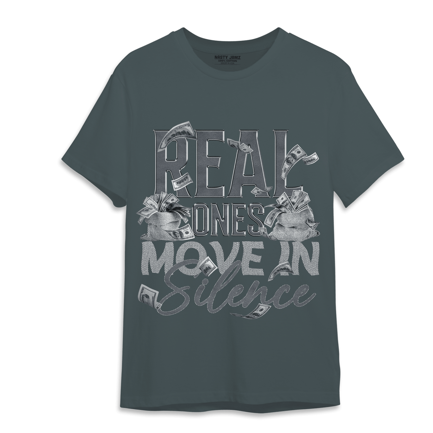 Air Max 90 Iron Grey T Shirt Match Move In Silence Money - NastyJamz