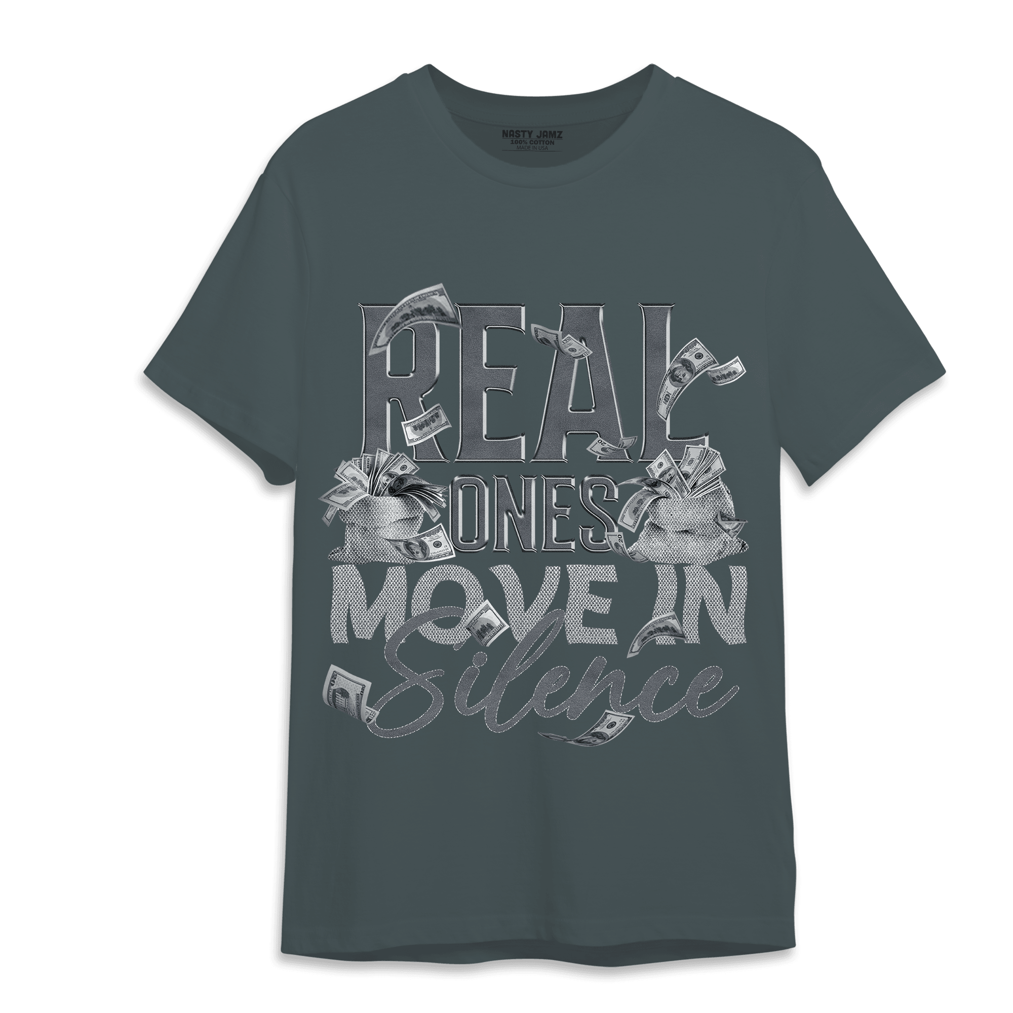 Air Max 90 Iron Grey T Shirt Match Move In Silence Money - NastyJamz