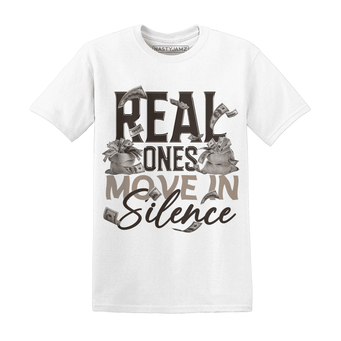 Dunk Low Baroque Brown T Shirt Match Move In Silence Money - NastyJamz