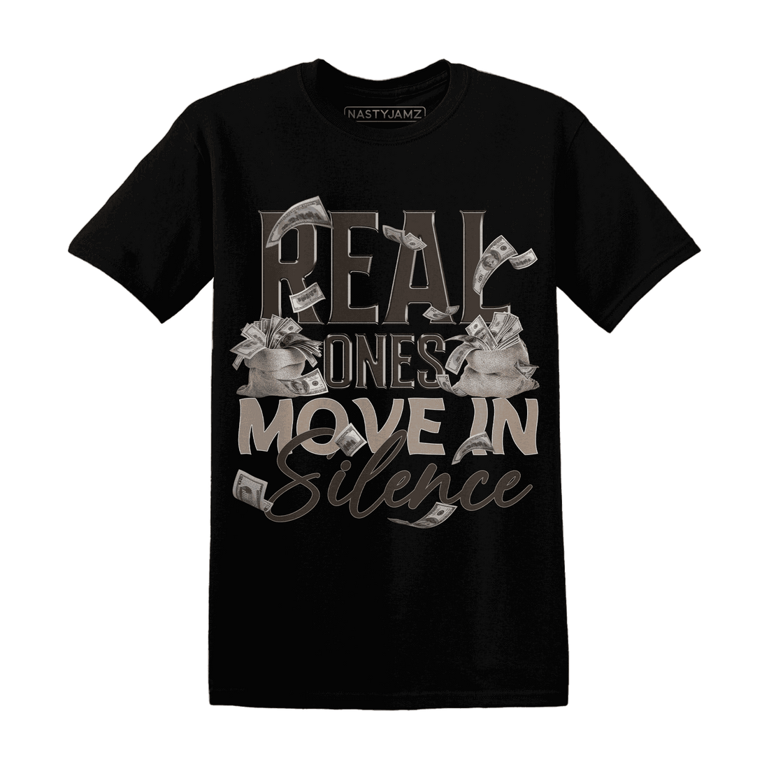 Dunk Low Baroque Brown T Shirt Match Move In Silence Money - NastyJamz