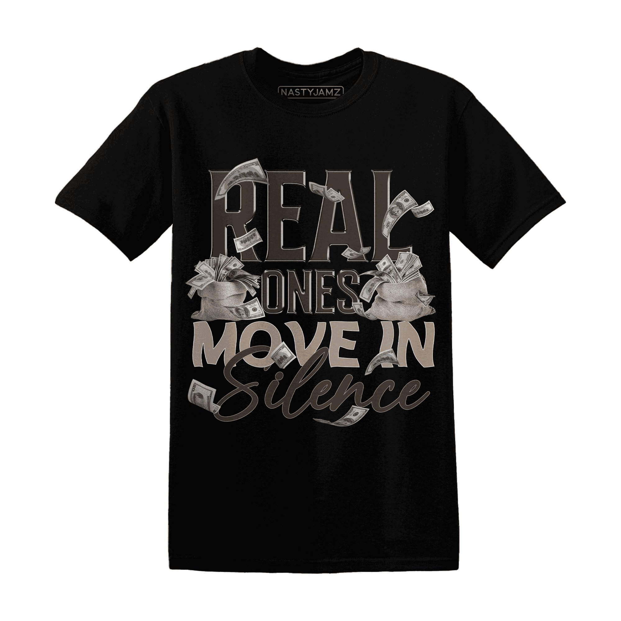 Dunk Low Baroque Brown T Shirt Match Move In Silence Money - NastyJamz