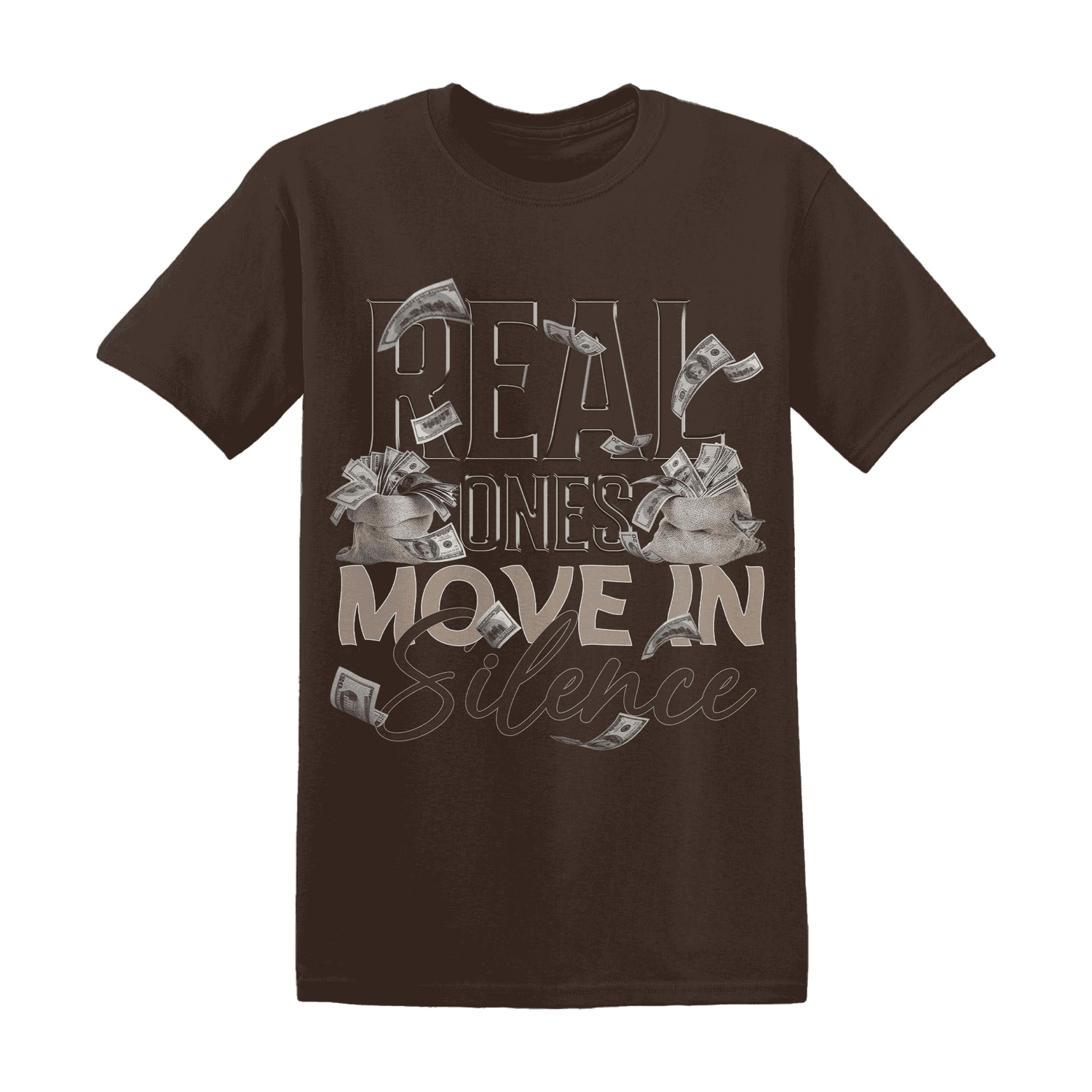 Dunk Low Baroque Brown T Shirt Match Move In Silence Money - NastyJamz