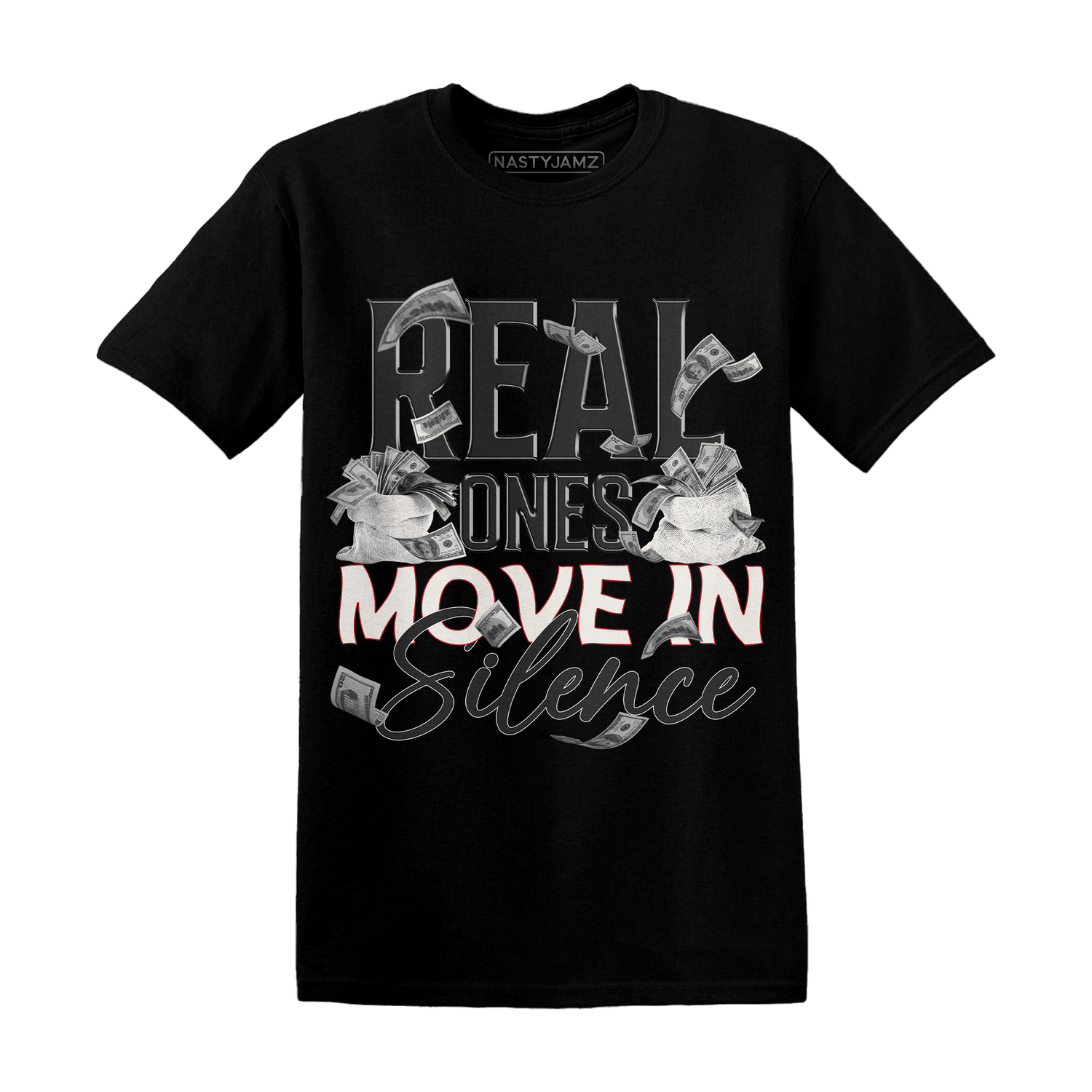 Jumman Jack University Red T Shirt Match Move In Silence Money - NastyJamz