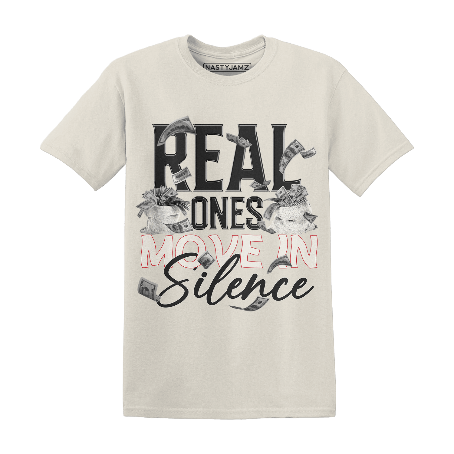 Jumman Jack University Red T Shirt Match Move In Silence Money - NastyJamz