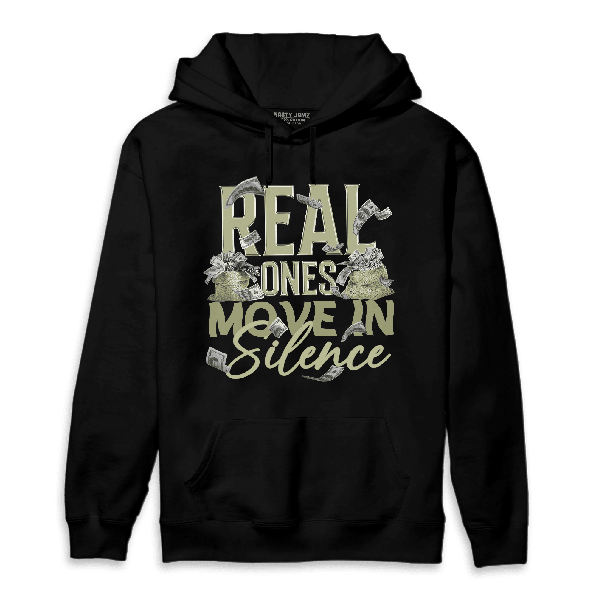 Yeezy Slide Resin Hoodie Match Move In Silence Money - NastyJamz