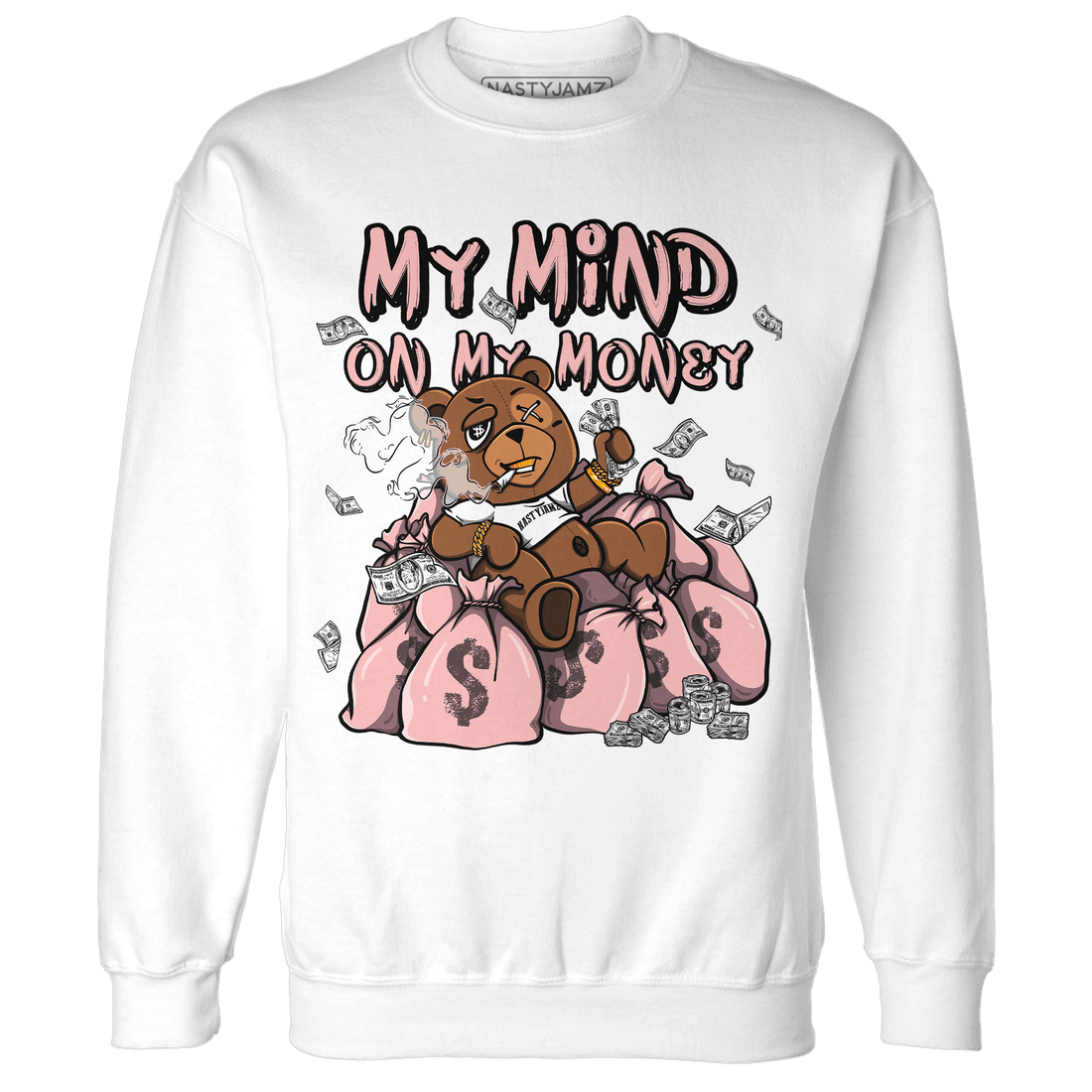 Low Legend Pink 11s Sweatshirt Match My Mind On My Money BER - NastyJamz