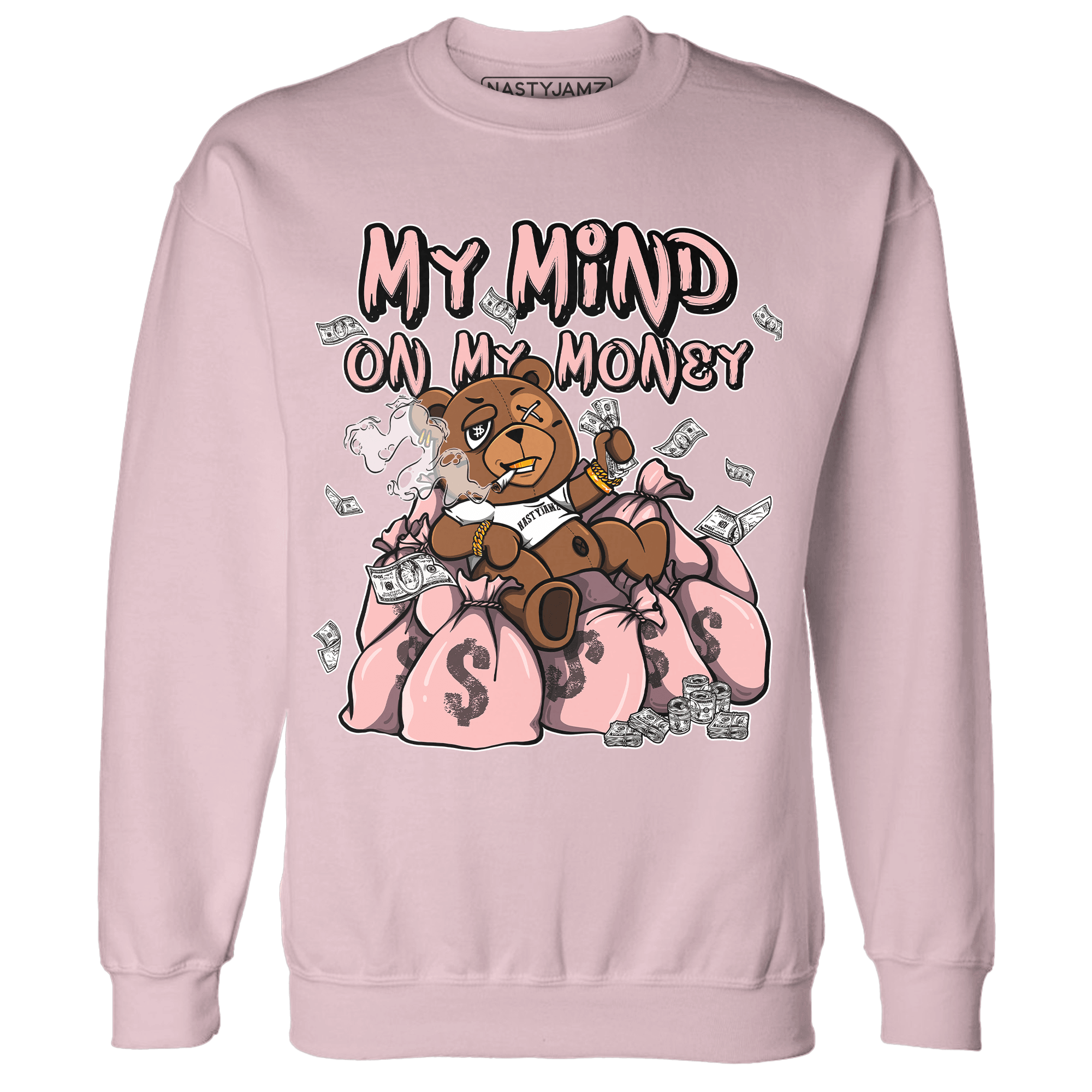 Low Legend Pink 11s Sweatshirt Match My Mind On My Money BER - NastyJamz