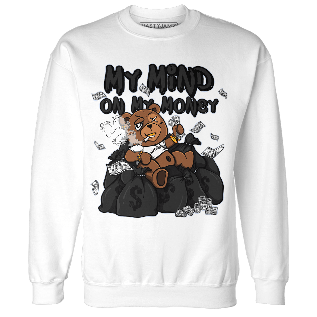 Low Space Jamz 11s Sweatshirt Match My Mind On My Money BER - NastyJamz