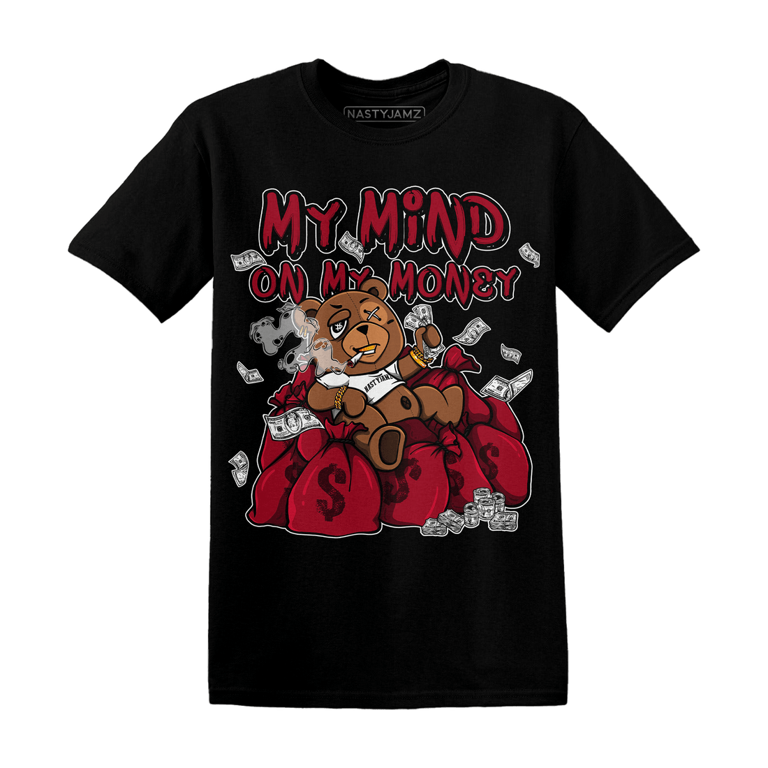 Retro Red Taxi 12s T Shirt Match My Mind On My Money BER - NastyJamz