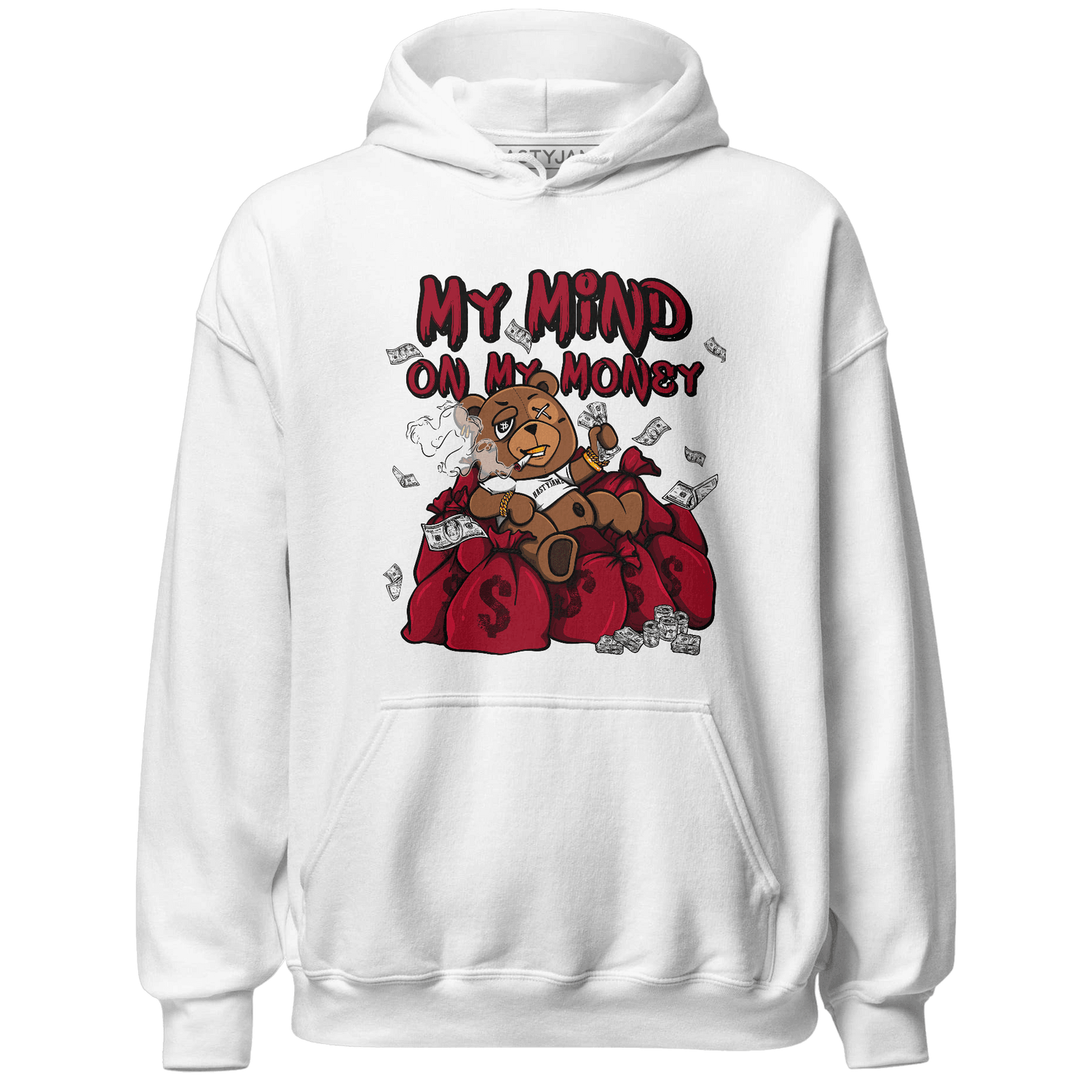 Retro Red Taxi 12s Hoodie Match My Mind On My Money BER - NastyJamz