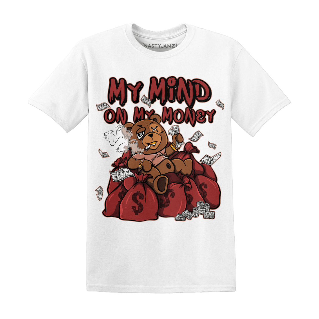 Dune Red 13s T Shirt Match My Mind On My Money BER - NastyJamz