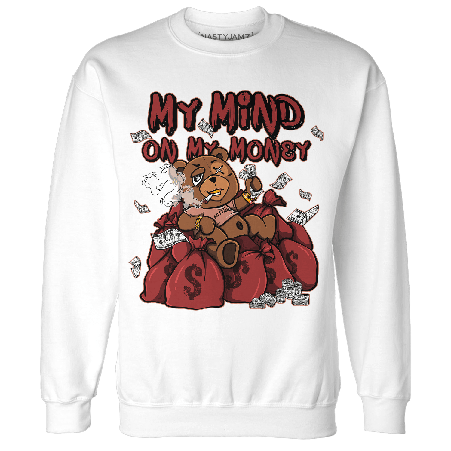 Dune Red 13s Sweatshirt Match My Mind On My Money BER - NastyJamz
