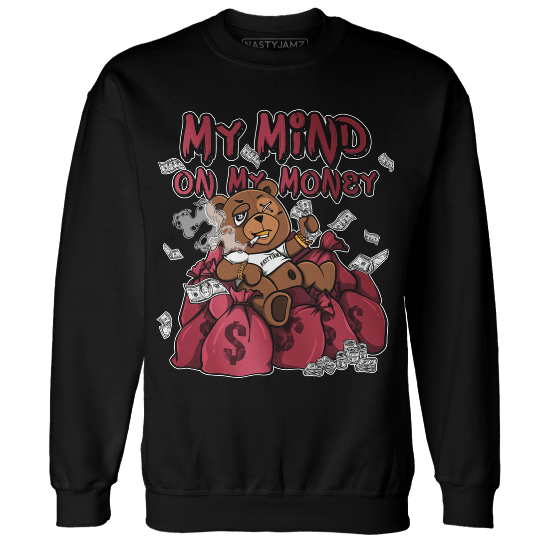 High 85 Metallic Burgundy 1s Sweatshirt Match My Mind On My Money BER - NastyJamz