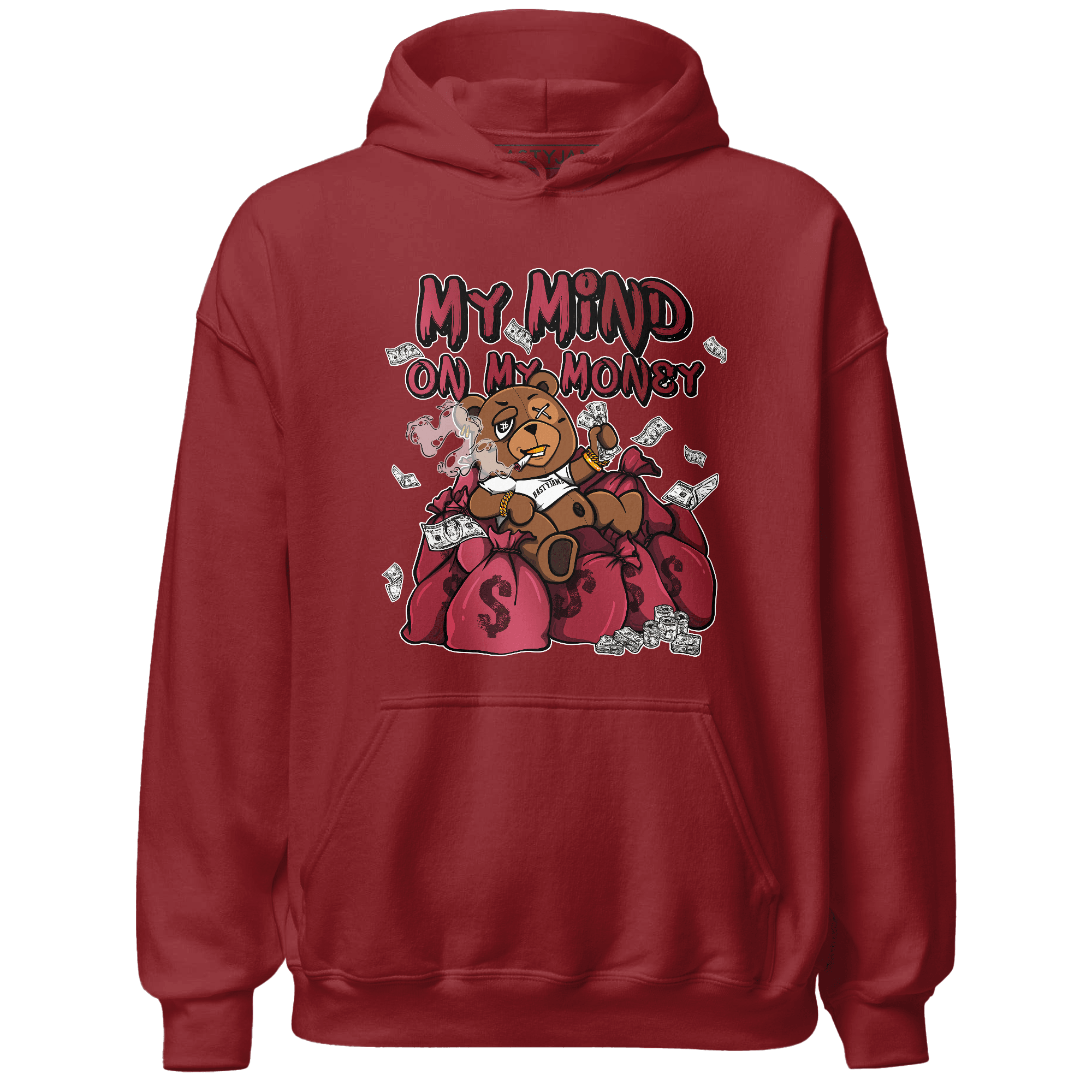 High 85 Metallic Burgundy 1s Hoodie Match My Mind On My Money BER - NastyJamz