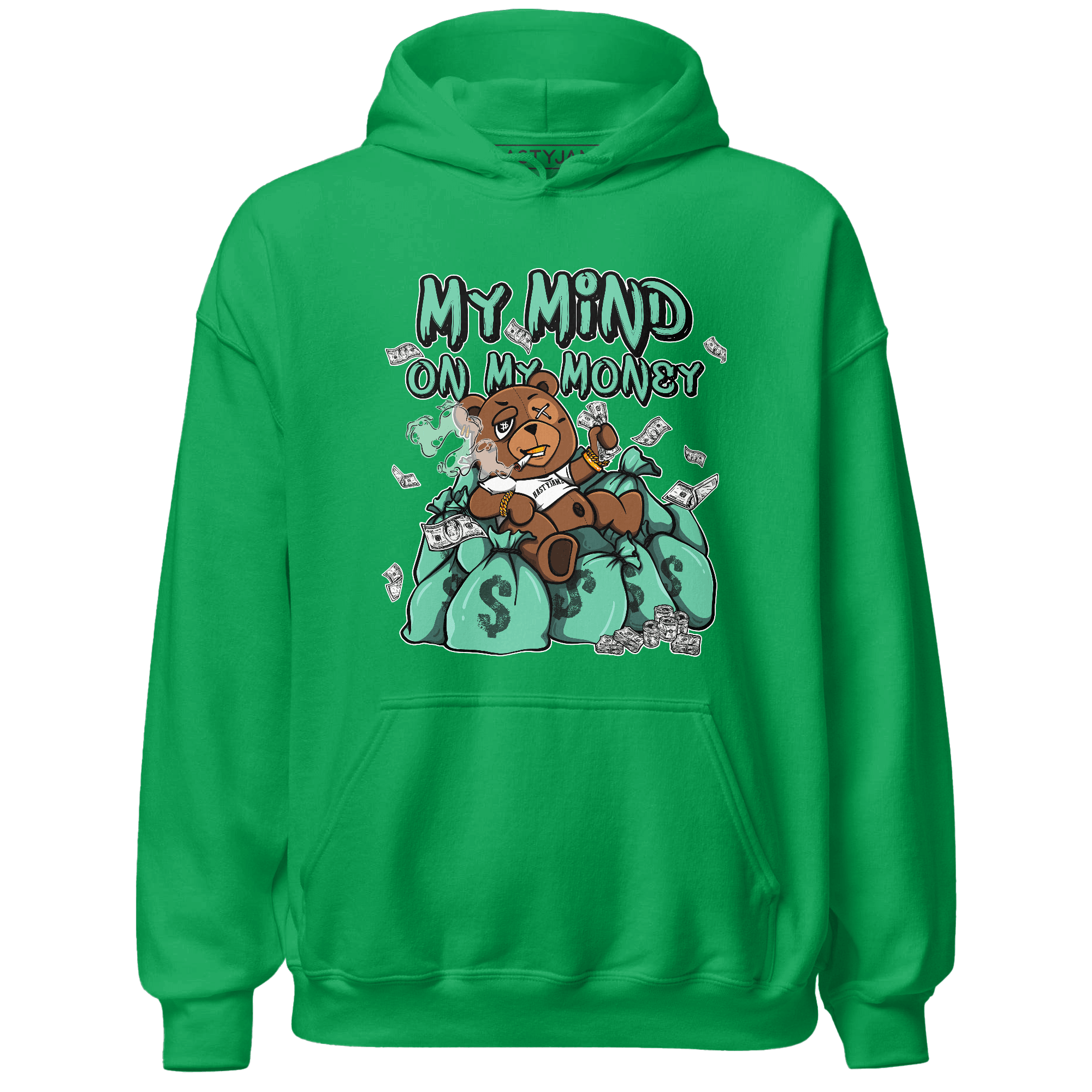 High OG Green Glow 1s Hoodie Match My Mind On My Money BER - NastyJamz