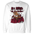 High White Team Red 1s Sweatshirt Match My Mind On My Money BER - NastyJamz