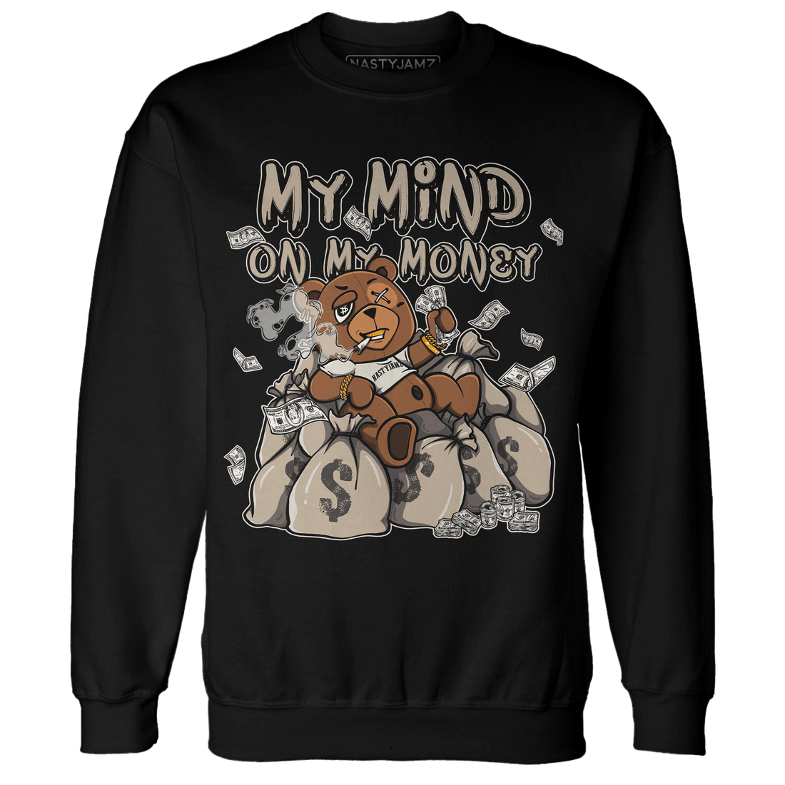 Latte 1s Sweatshirt Match My Mind On My Money BER - NastyJamz