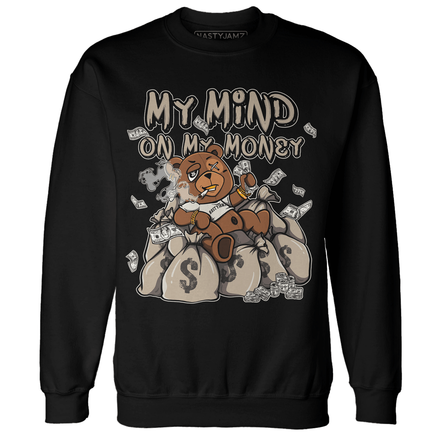 Latte 1s Sweatshirt Match My Mind On My Money BER - NastyJamz
