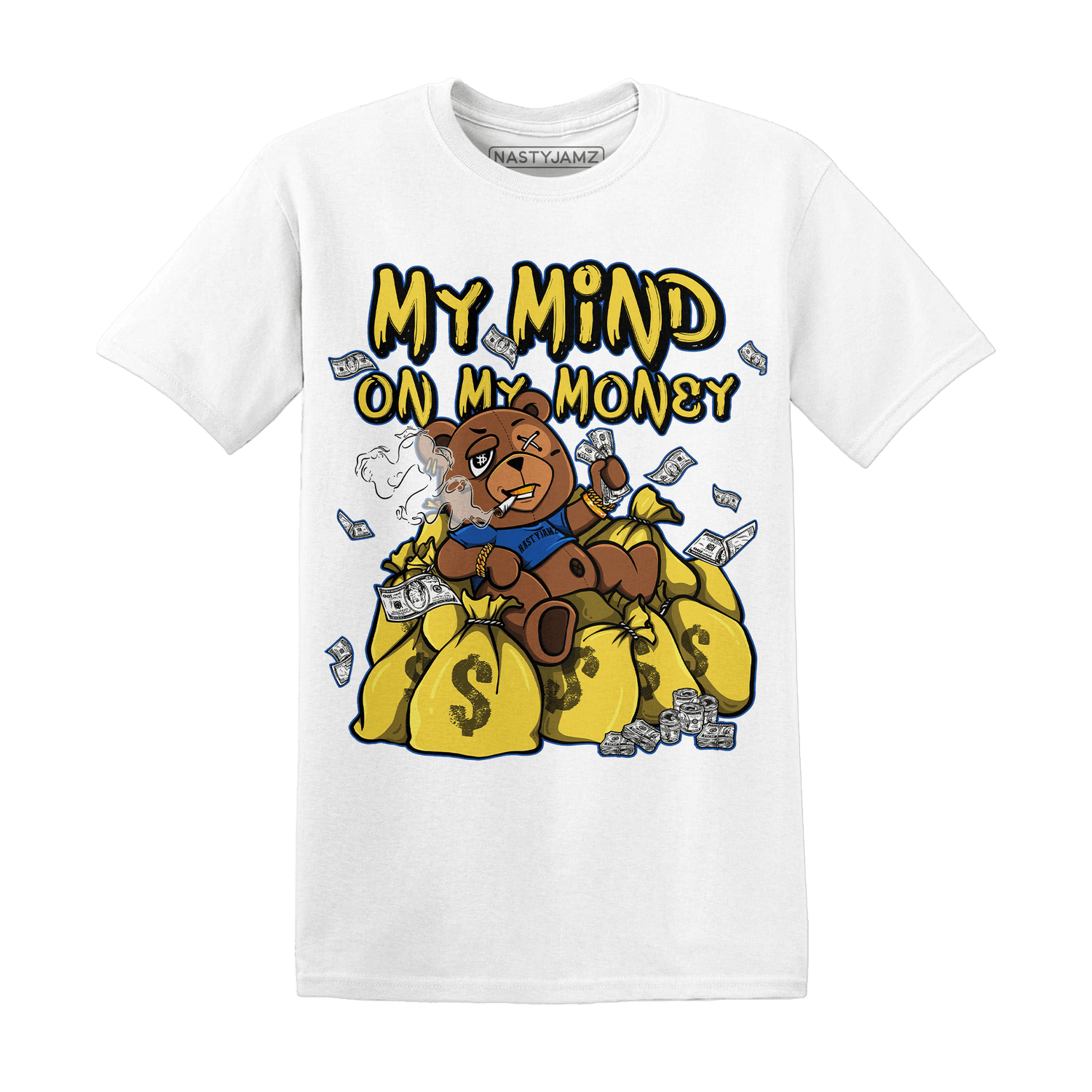 AJ 1 Low OG Canary TVSC T Shirt Match My Mind On My Money BER - NastyJamz