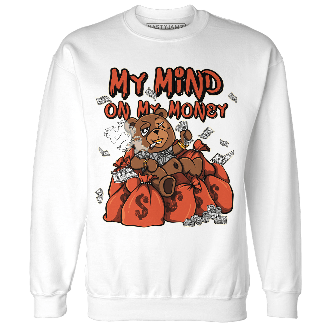 Georgia Peach 3s Sweatshirt Match My Mind On My Money BER - NastyJamz
