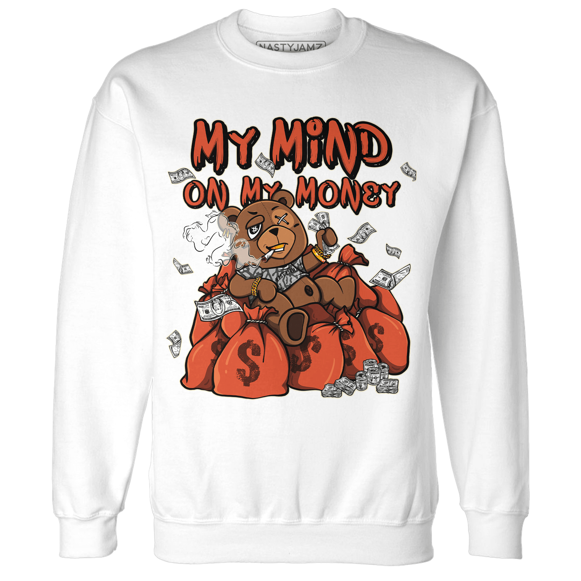 Georgia Peach 3s Sweatshirt Match My Mind On My Money BER - NastyJamz