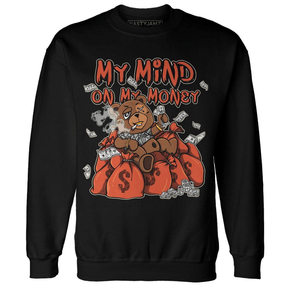 Georgia Peach 3s Sweatshirt Match My Mind On My Money BER - NastyJamz
