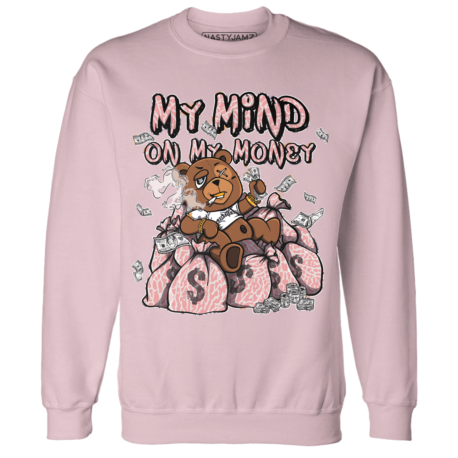Red Stardust 3s Sweatshirt Match My Mind On My Money BER - NastyJamz