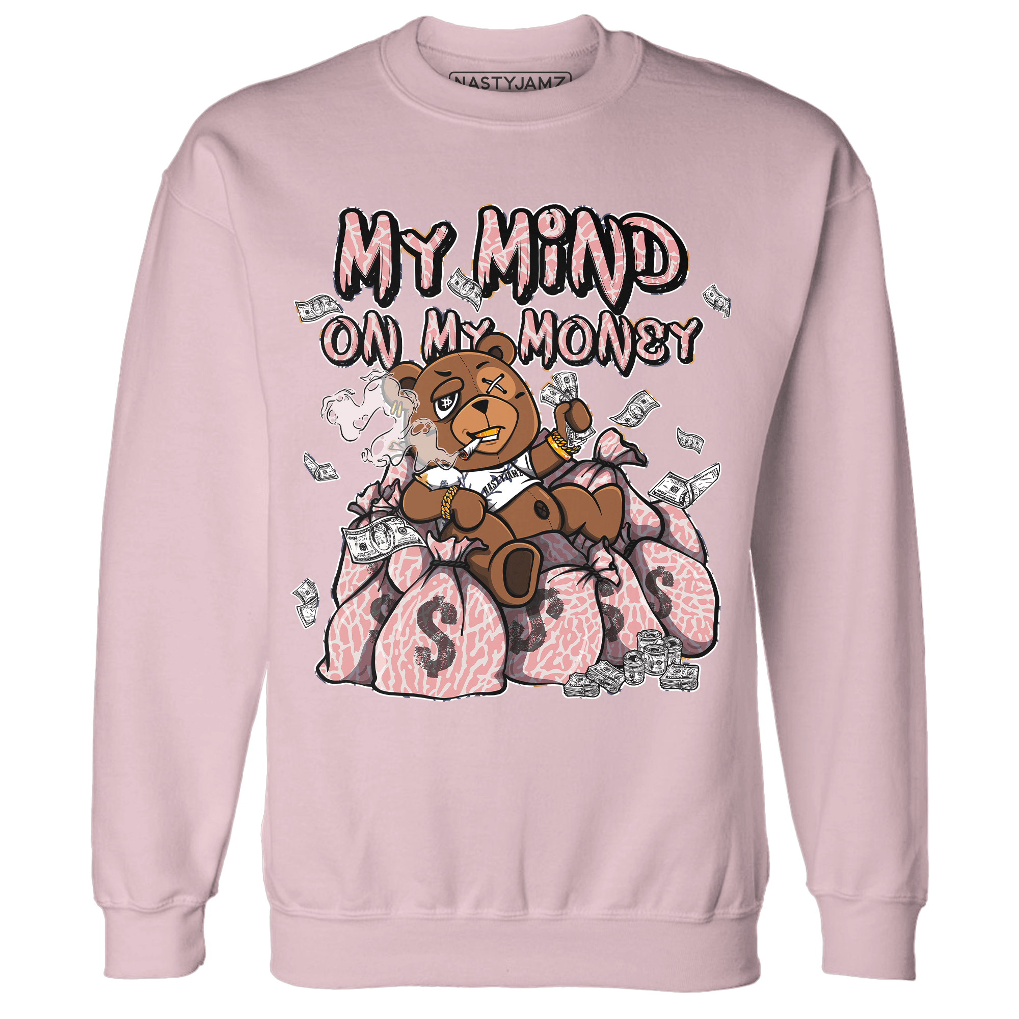 Red Stardust 3s Sweatshirt Match My Mind On My Money BER - NastyJamz