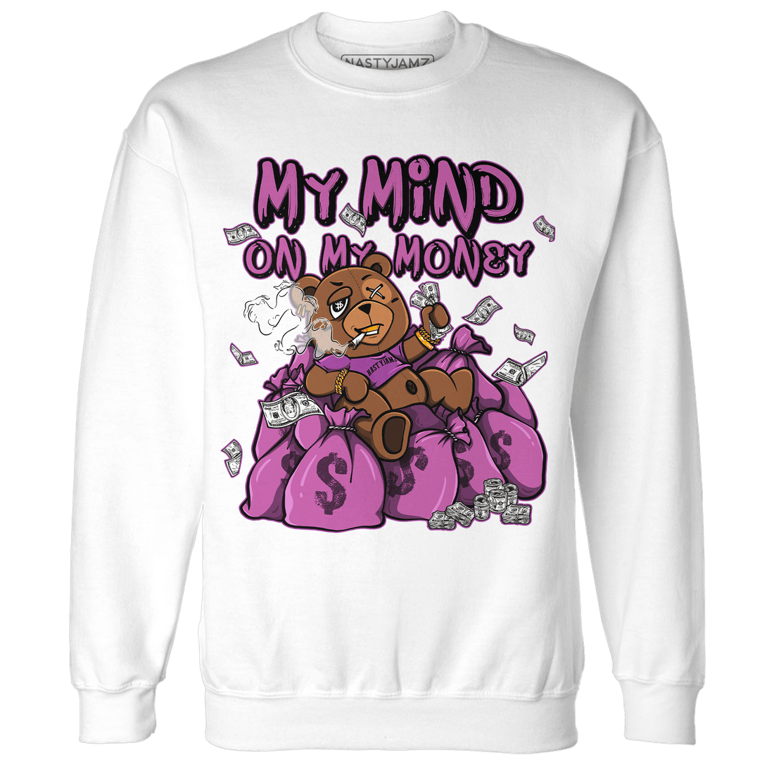 GS Hyper Violet 4s Sweatshirt Match My Mind On My Money BER - NastyJamz