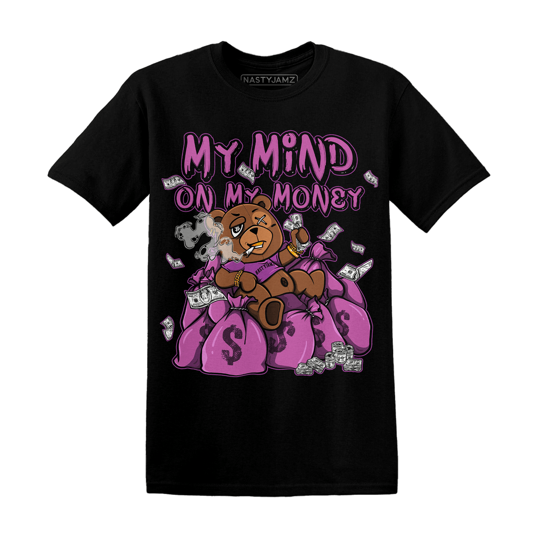 GS Hyper Violet 4s T Shirt Match My Mind On My Money BER - NastyJamz