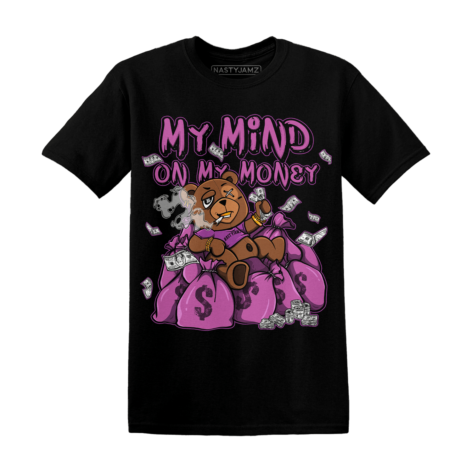 GS Hyper Violet 4s T Shirt Match My Mind On My Money BER - NastyJamz