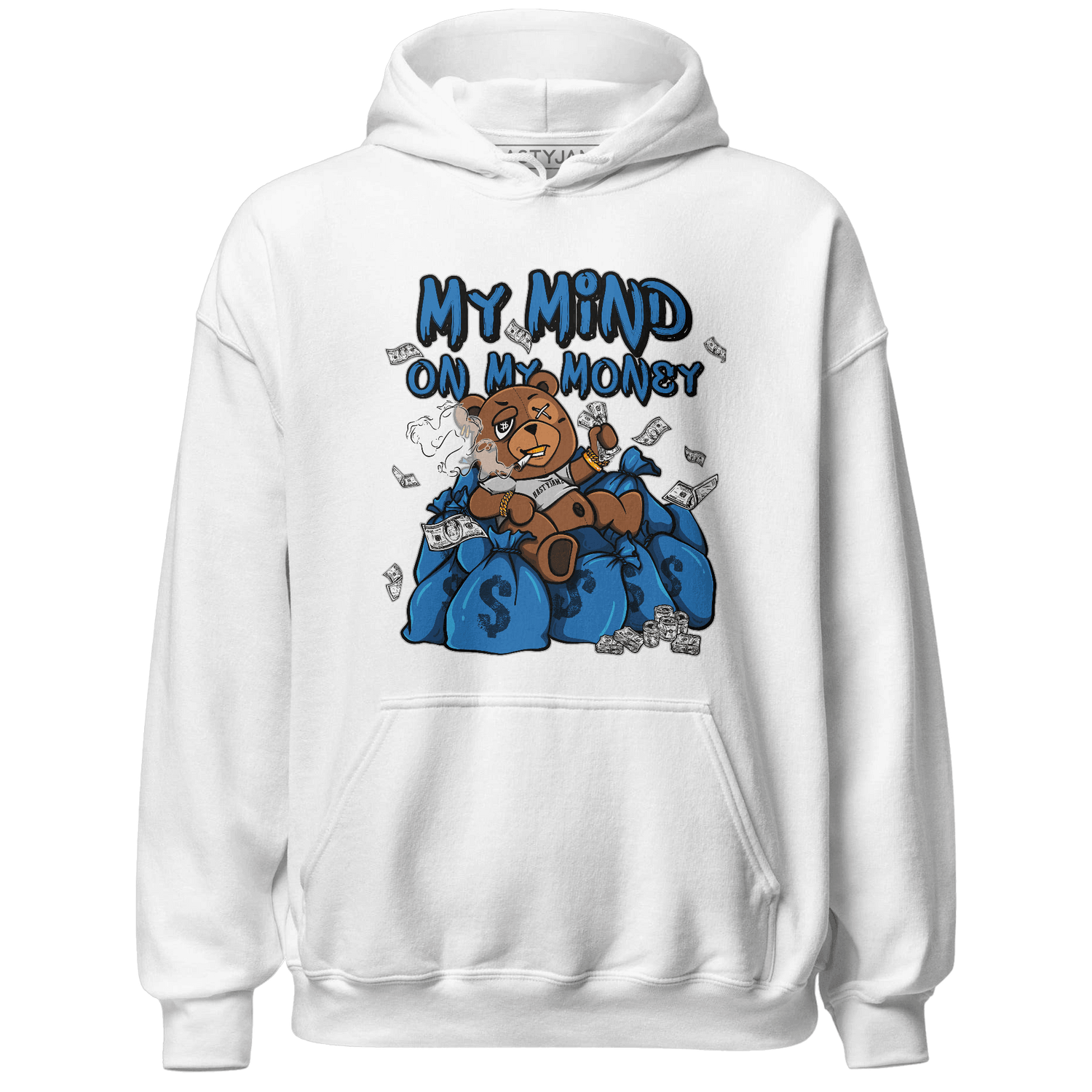 Industrial Blue 4s Hoodie Match My Mind On My Money BER - NastyJamz