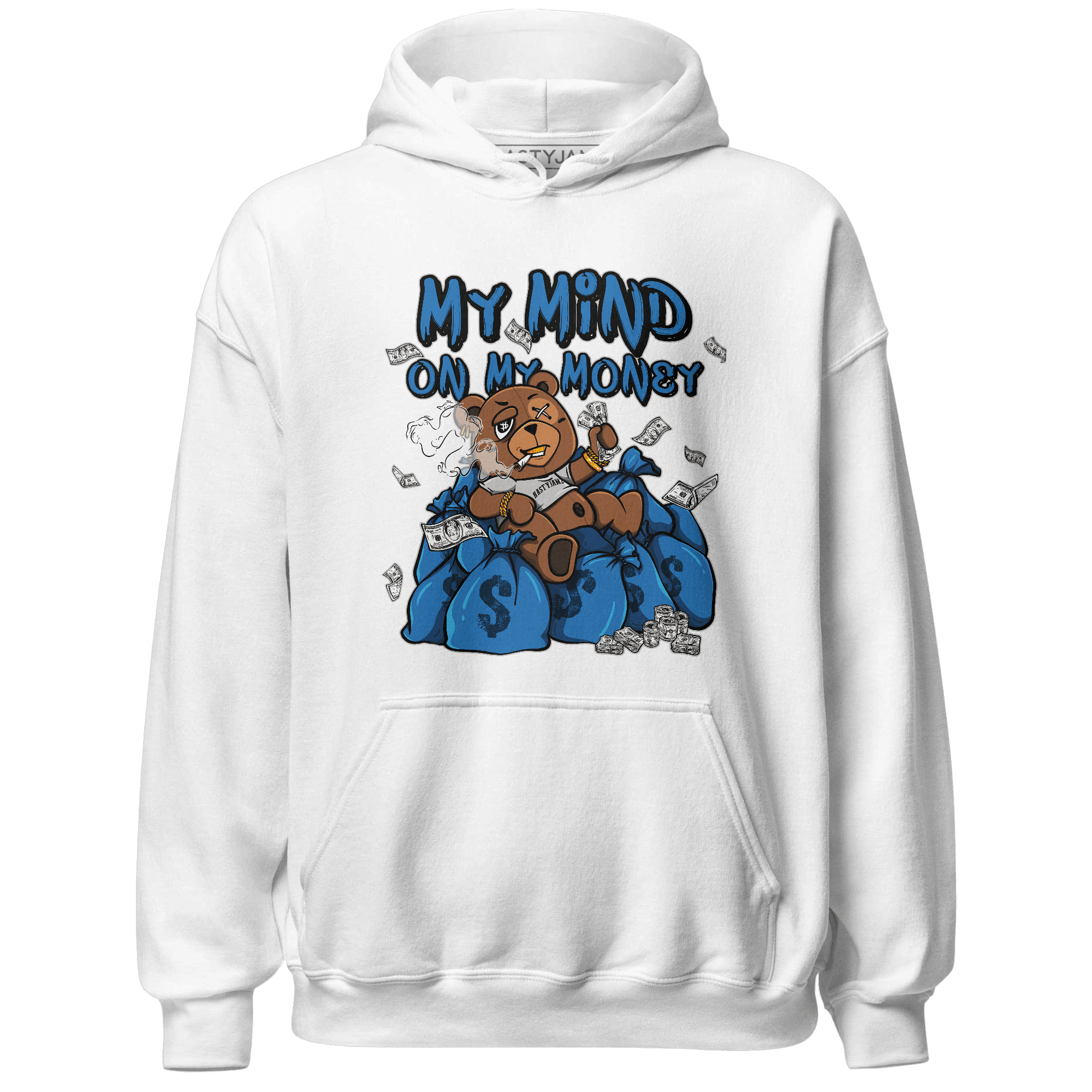 Industrial Blue 4s Hoodie Match My Mind On My Money BER - NastyJamz