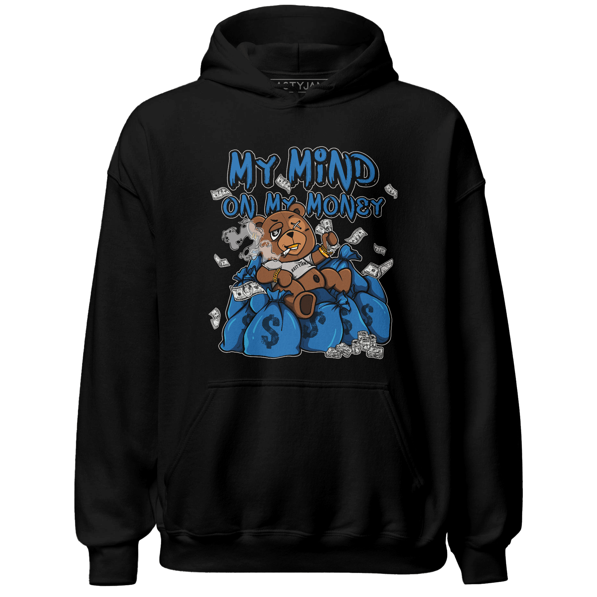 Industrial Blue 4s Hoodie Match My Mind On My Money BER - NastyJamz