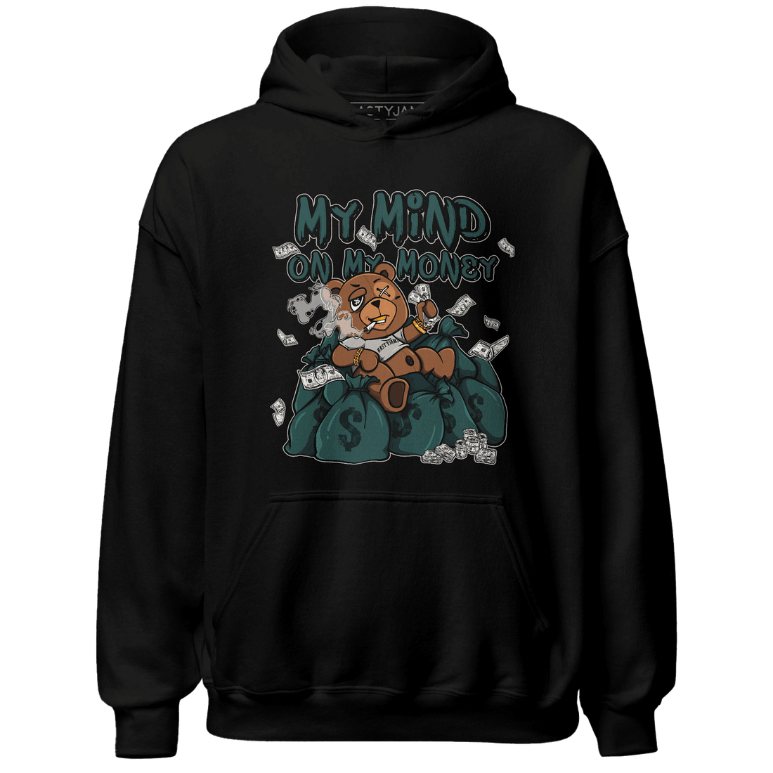 Oxidized Green 4s Hoodie Match My Mind On My Money BER - NastyJamz