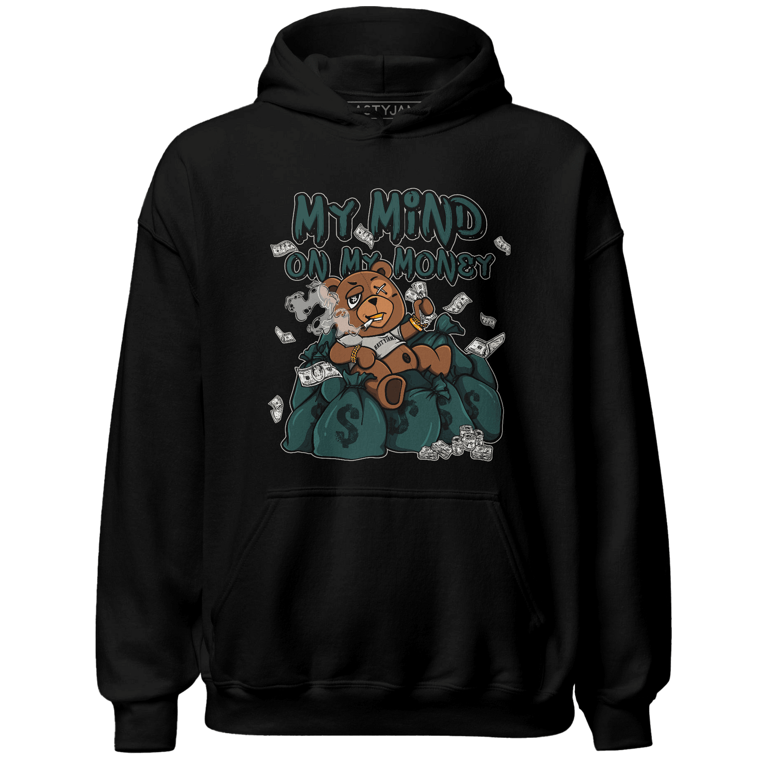 Oxidized Green 4s Hoodie Match My Mind On My Money BER - NastyJamz