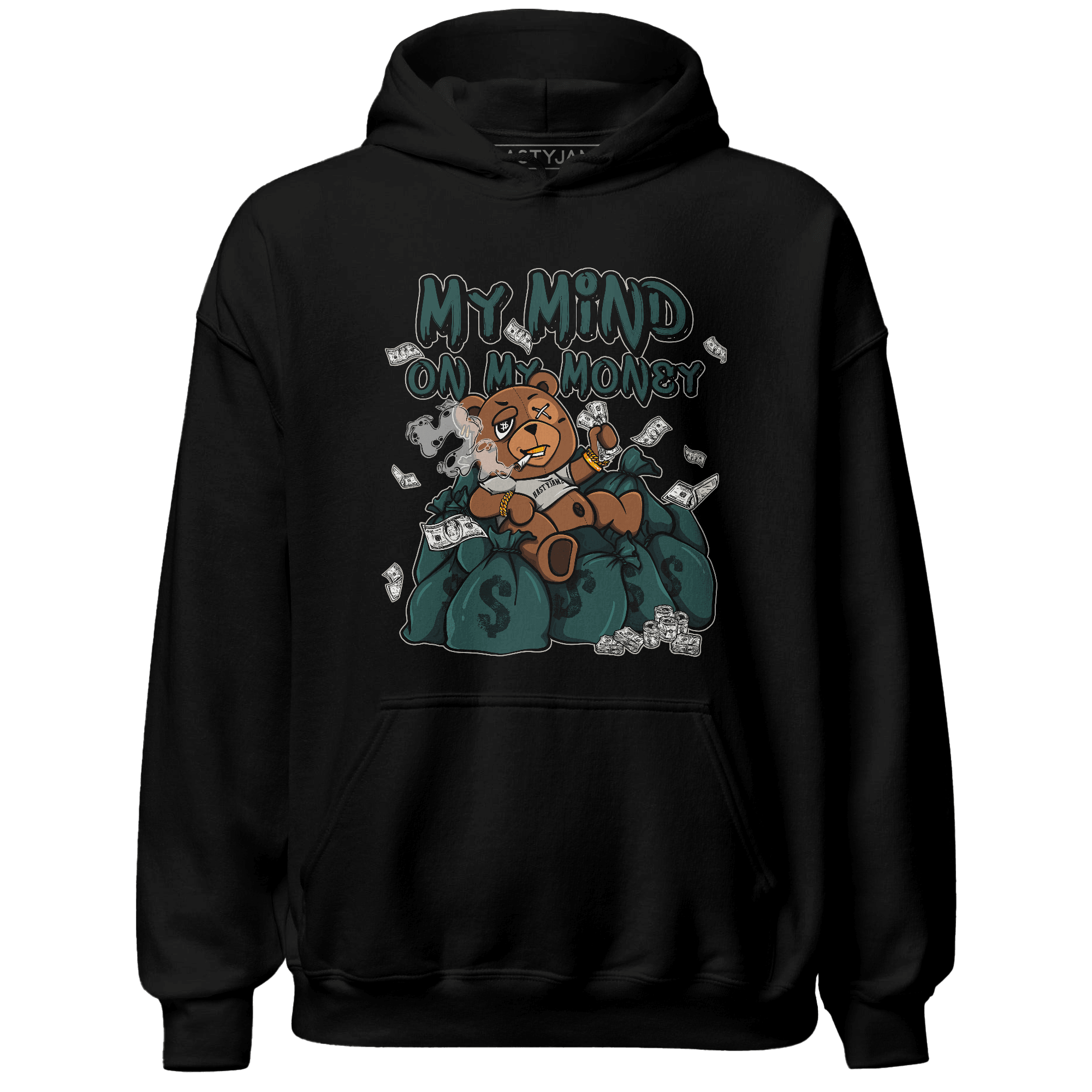 Oxidized Green 4s Hoodie Match My Mind On My Money BER - NastyJamz